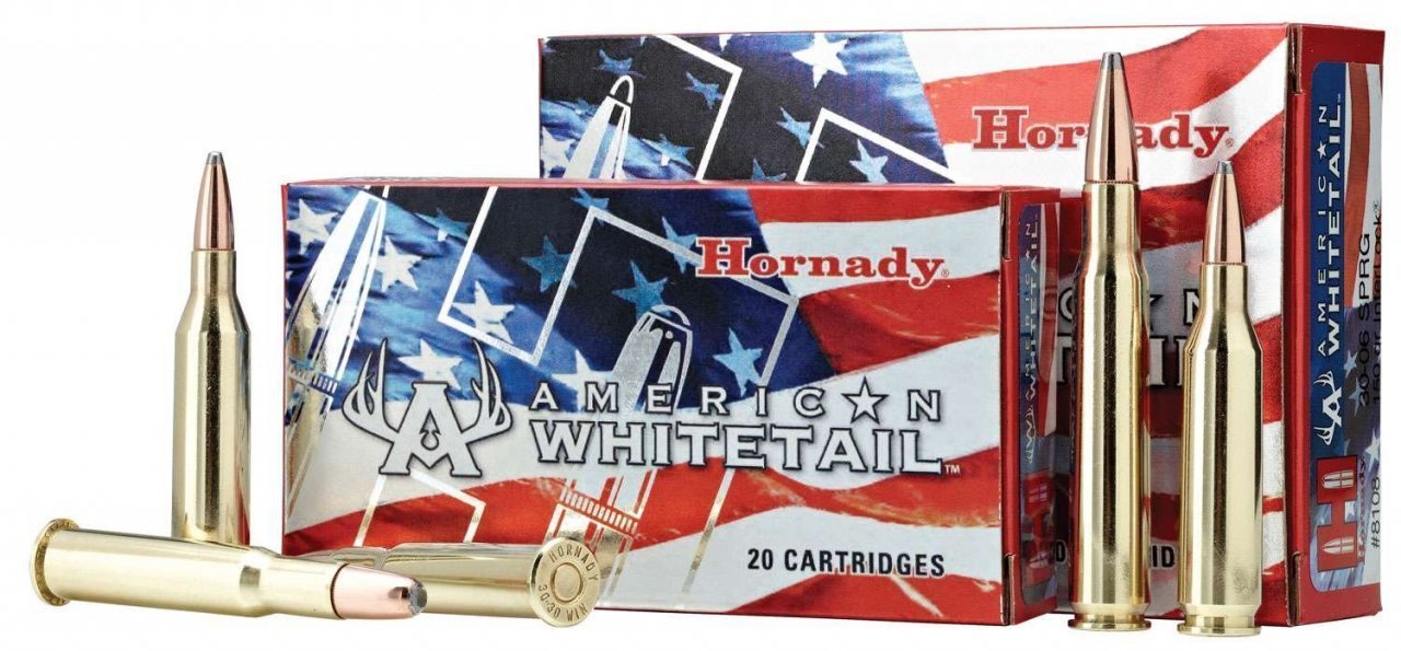 Kulové náboje Hornady American Whitetail InterLock SP BoatTail 308W 165gr