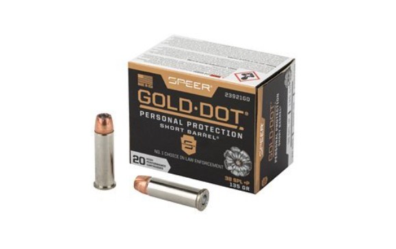 Náboje Speer, Personal Protection.38 Spec.+P 135GR Gold Dot