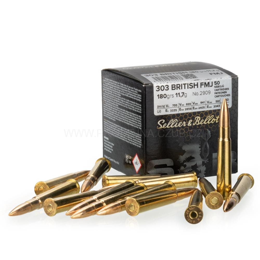 Kulové náboje SB 303 BRITISH FMJ Training