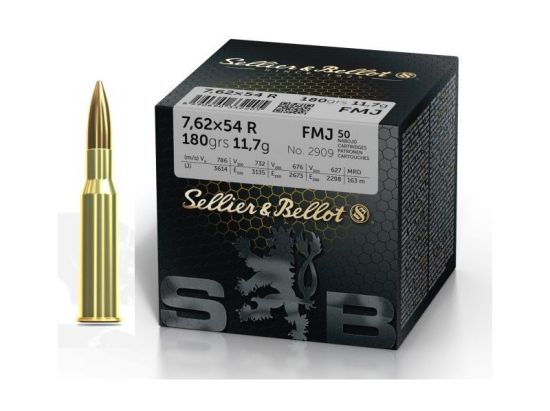 Kulové náboje 7,62 × 54 R FMJ Training