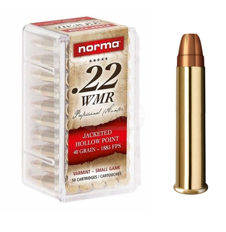 Náboje 22 WMR NORMA JHP 40 Grain