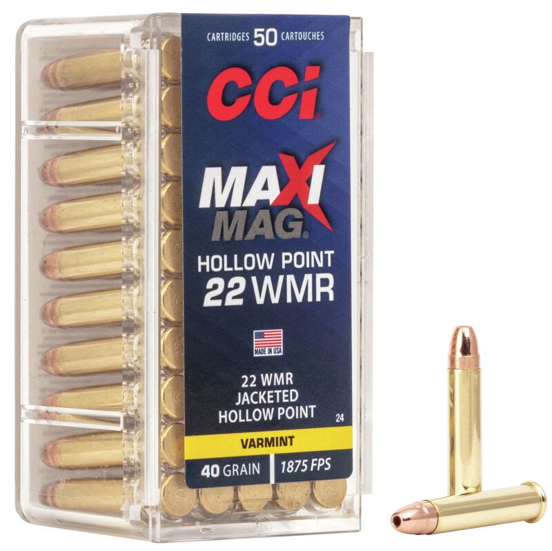 Náboje  22 WMR CCI Maxi-Mag HP 40 Grain