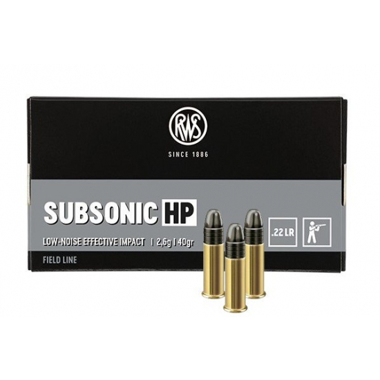 Náboje 22 LR RWS SUBSONIC HP 40gr.