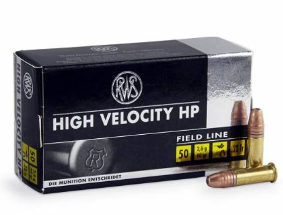 Náboje 22 LR RWS HV HP 40 gr.