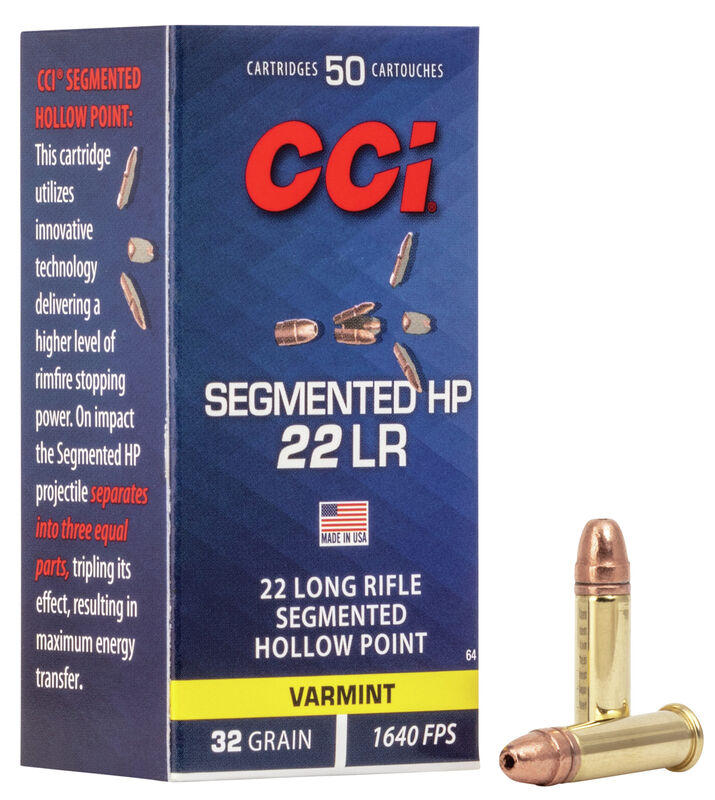 Náboje 22 LR CCI Segmented HP 32gr.