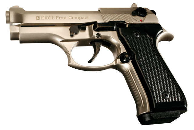 Plynová pistole EKOL FIRAT COMPACT nikl cal. 9 mm P.A.Knall