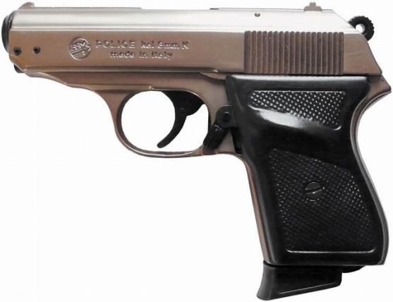 Plynová pistole BRUNI NEW POLICE nikl cal. 9 mm P.A.Knall
