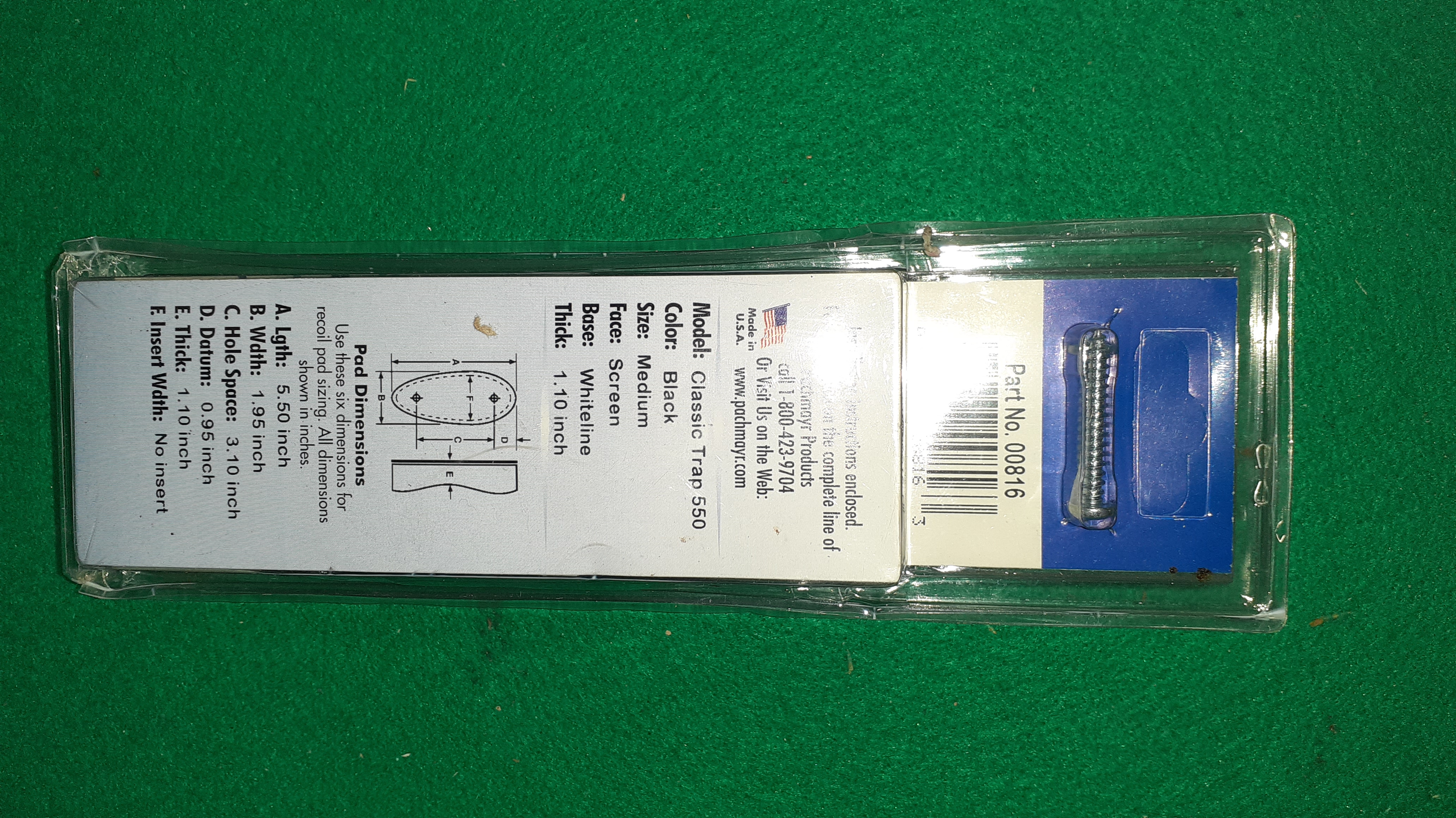 Botka PACHMAYR Premium Recoil Pad Classic Trap 500 1,1" střední černá
