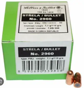 Střela SB .30 FMJ 7,1g
