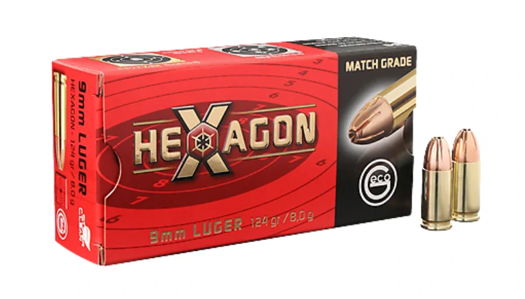 Náboje GECO 9 LUGER Hexagon JHP 8g
